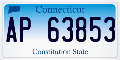 CT license plate AP63853