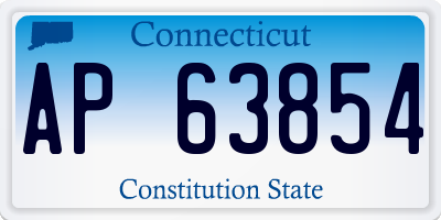 CT license plate AP63854