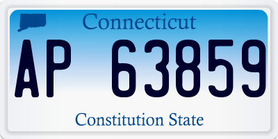 CT license plate AP63859