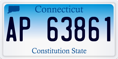 CT license plate AP63861