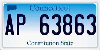 CT license plate AP63863
