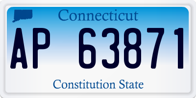 CT license plate AP63871