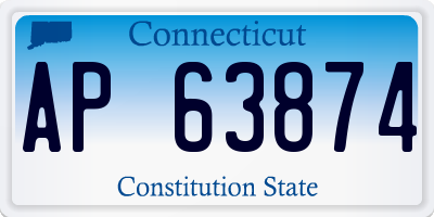 CT license plate AP63874