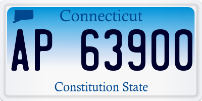 CT license plate AP63900