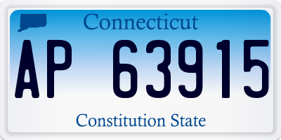 CT license plate AP63915