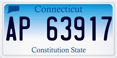 CT license plate AP63917