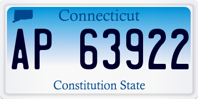 CT license plate AP63922