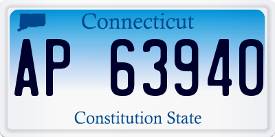 CT license plate AP63940