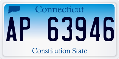 CT license plate AP63946