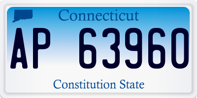 CT license plate AP63960