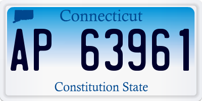 CT license plate AP63961