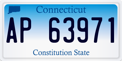 CT license plate AP63971