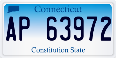 CT license plate AP63972