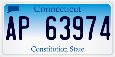 CT license plate AP63974