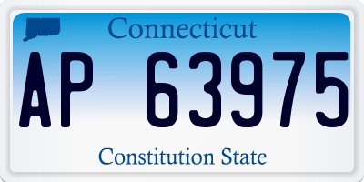 CT license plate AP63975