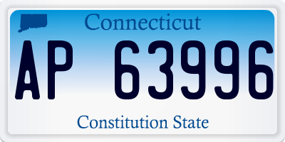 CT license plate AP63996