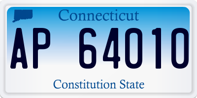 CT license plate AP64010