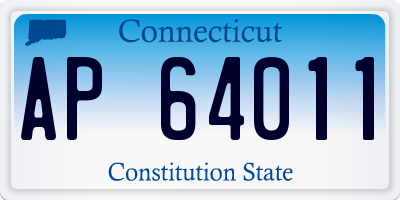 CT license plate AP64011