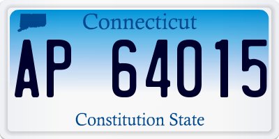 CT license plate AP64015