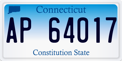 CT license plate AP64017