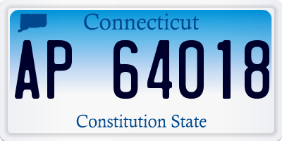 CT license plate AP64018