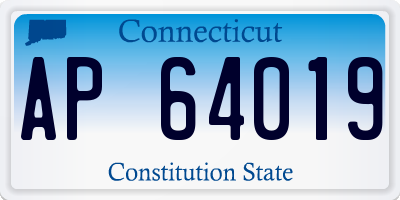 CT license plate AP64019