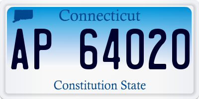 CT license plate AP64020