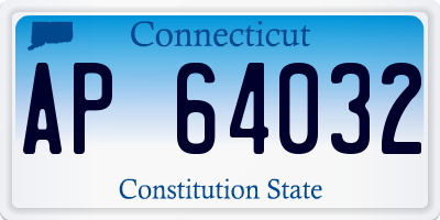 CT license plate AP64032