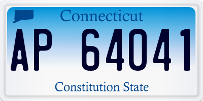 CT license plate AP64041