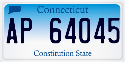 CT license plate AP64045