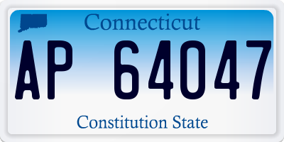 CT license plate AP64047