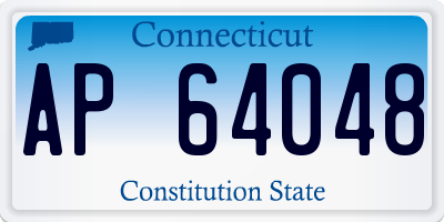 CT license plate AP64048