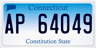 CT license plate AP64049