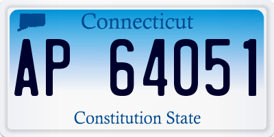 CT license plate AP64051