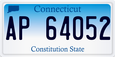 CT license plate AP64052