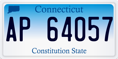 CT license plate AP64057