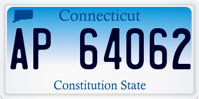 CT license plate AP64062