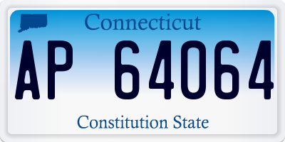 CT license plate AP64064