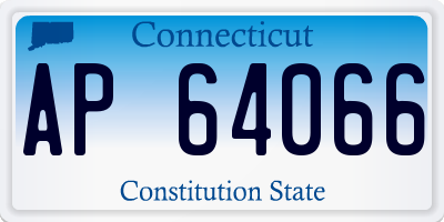 CT license plate AP64066