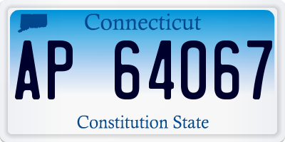 CT license plate AP64067