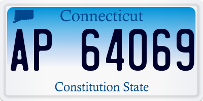 CT license plate AP64069