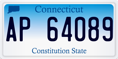 CT license plate AP64089