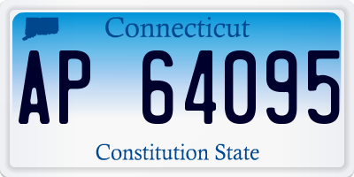CT license plate AP64095