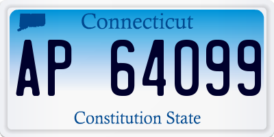 CT license plate AP64099