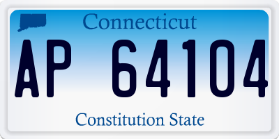 CT license plate AP64104