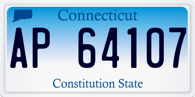 CT license plate AP64107