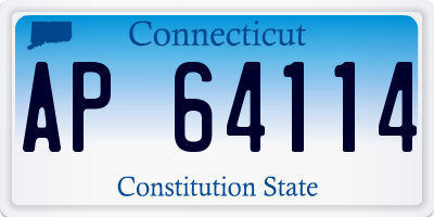 CT license plate AP64114