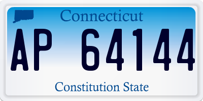 CT license plate AP64144