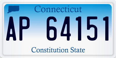 CT license plate AP64151
