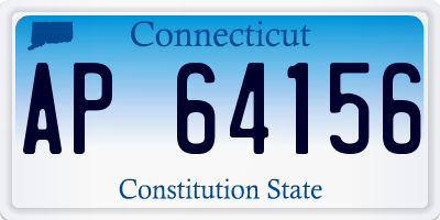 CT license plate AP64156